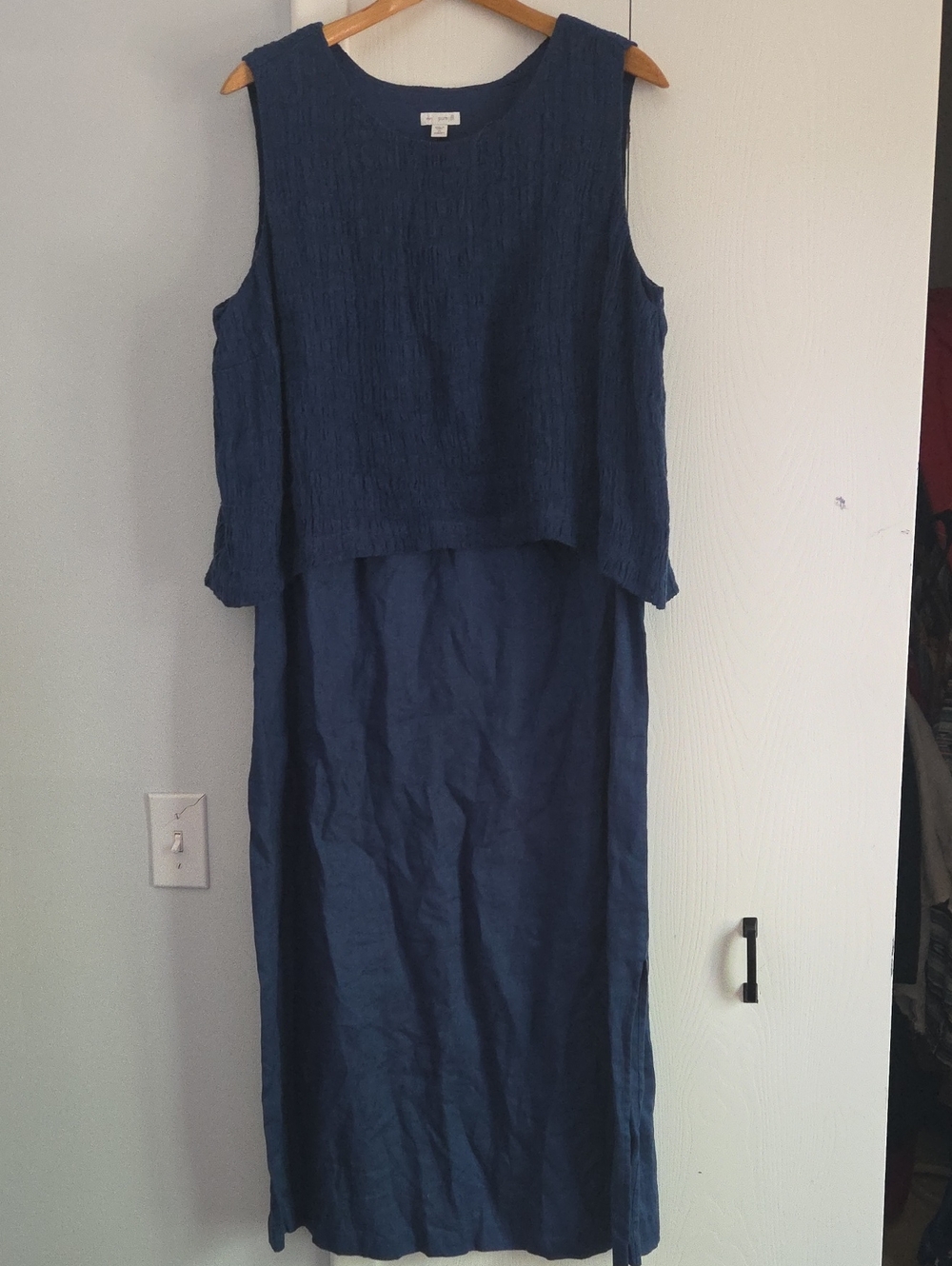 J. Jill Blue Linen Dress 2X - Picture 2 of 8